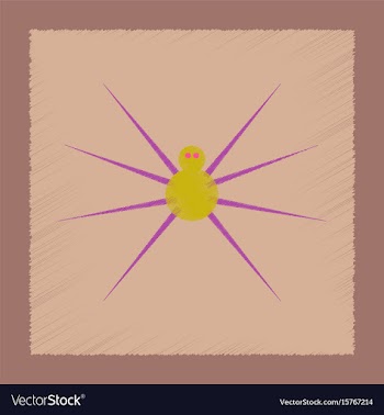 Flat shading style icon halloween spider vector image