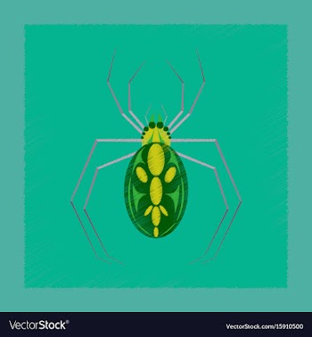 Flat shading style icon halloween spider vector image