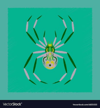 Flat shading style icon halloween spider vector image