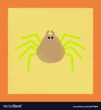 Flat shading style icon halloween spider vector image