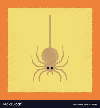 Flat shading style icon halloween spider vector image