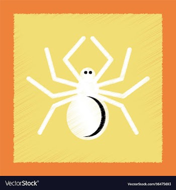 Flat shading style icon halloween spider vector image