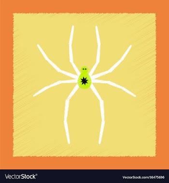 Flat shading style icon halloween spider vector image