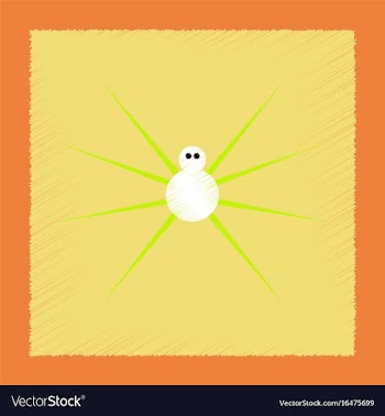 Flat shading style icon halloween spider vector image