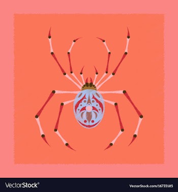 Flat shading style icon halloween spider vector image