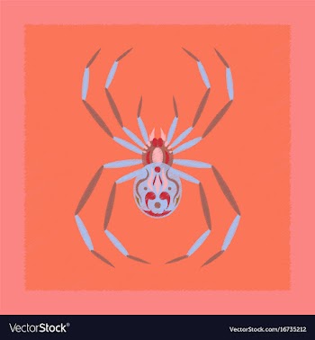 Flat shading style icon halloween spider vector image