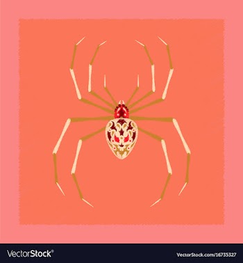 Flat shading style icon halloween spider vector image