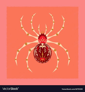 Flat shading style icon halloween spider vector image