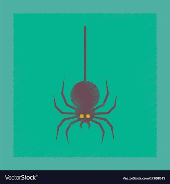 Flat shading style icon halloween spider vector image