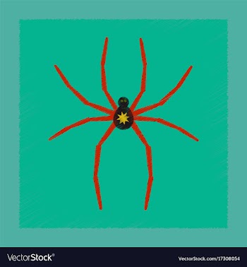 Flat shading style icon halloween spider vector image