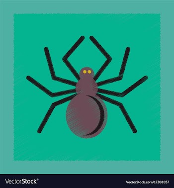 Flat shading style icon halloween spider vector image