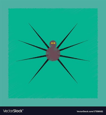 Flat shading style icon halloween spider vector image