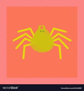 Flat shading style icon halloween spider vector image