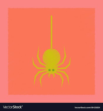 Flat shading style icon halloween spider vector image