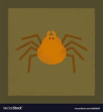 Flat shading style icon halloween spider vector image