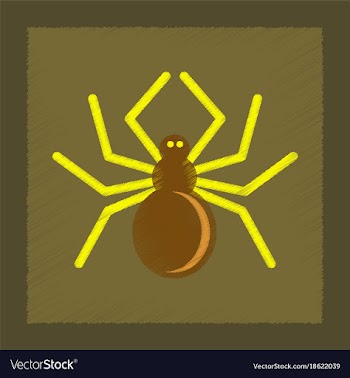 Flat shading style icon halloween spider vector image