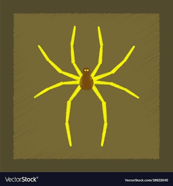 Flat shading style icon halloween spider vector image