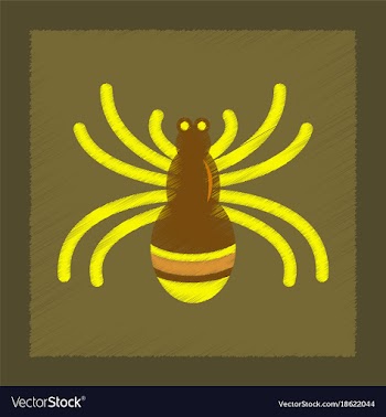 Flat shading style icon halloween spider vector image