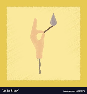 Flat shading style icon halloween zombie arm vector image