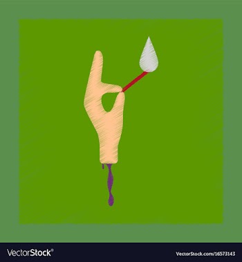 Flat shading style icon halloween zombie arm vector image