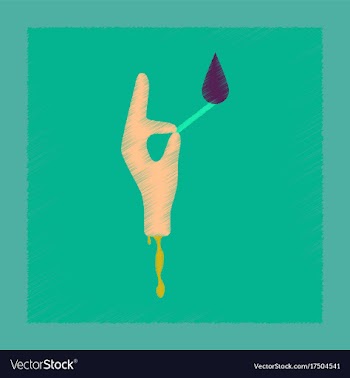 Flat shading style icon halloween zombie arm vector image