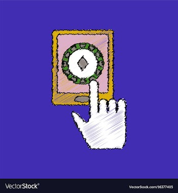 Flat shading style icon hand and chip smartphone vector image