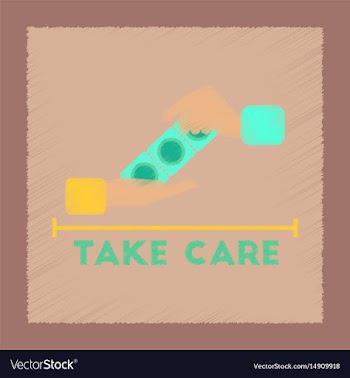 Flat shading style icon hand condoms vector image