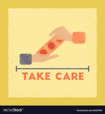 Flat shading style icon hand condoms vector image