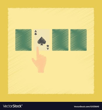 Flat shading style icon hand playing cards vector image