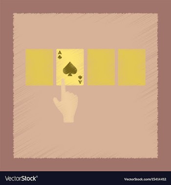Flat shading style icon hand playing cards vector image