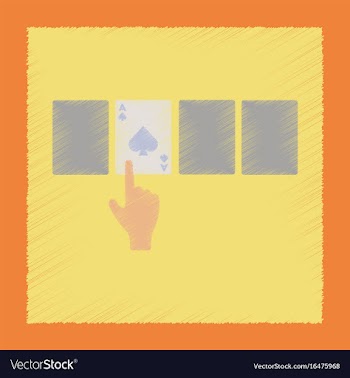 Flat shading style icon hand playing cards vector image