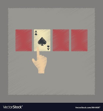 Flat shading style icon hand playing cards vector image
