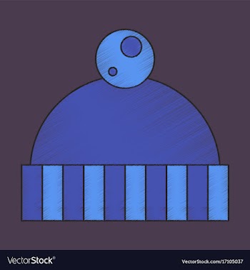 Flat shading style icon hat vector image