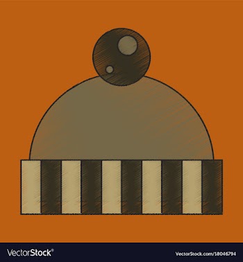 Flat shading style icon hat vector image