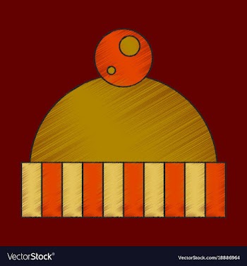 Flat shading style icon hat vector image