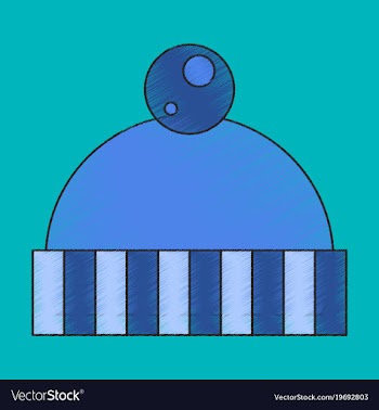 Flat shading style icon hat vector image