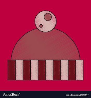 Flat shading style icon hat vector image