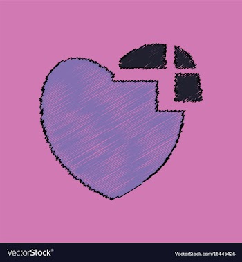 Flat shading style icon heart disease vector image