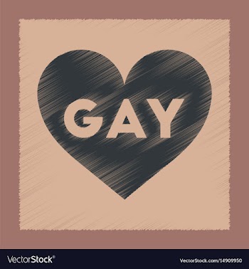 Flat shading style icon heart gays vector image