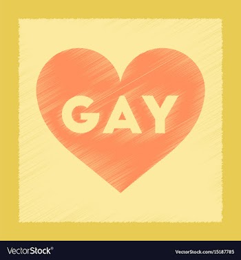 Flat shading style icon heart gays vector image