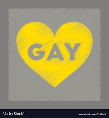 Flat shading style icon heart gays vector image