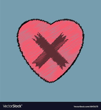 Flat shading style icon heart plaster icon vector image