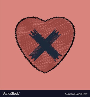 Flat shading style icon heart plaster icon vector image