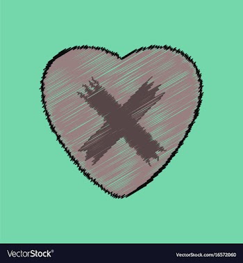 Flat shading style icon heart plaster icon vector image