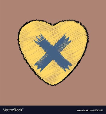 Flat shading style icon heart plaster icon vector image