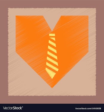 Flat shading style icon heart tie vector image