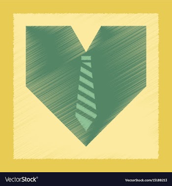 Flat shading style icon heart tie vector image