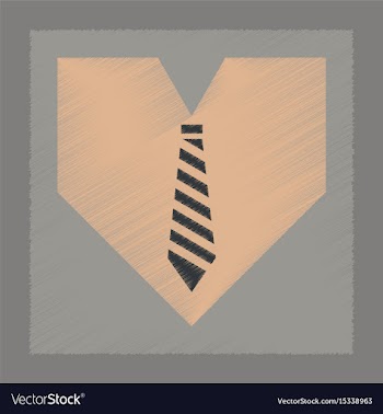 Flat shading style icon heart tie vector image