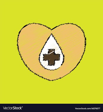 Flat shading style icon heart with a cross vector image
