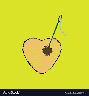 Flat shading style icon heart with a needle vector image